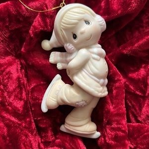 Vintage Precious Moments Ice Skater Ornament